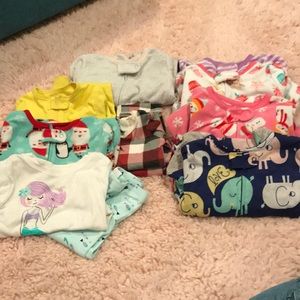 8 pairs of jammies -plaid BB not available